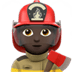 🧑🏿‍🚒 firefighter: dark skin tone display on Apple